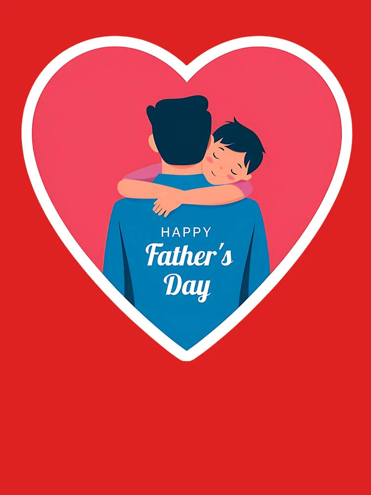 Father's Day Heart Sticker | Cute Father and Child Embrace Design for Gifts, Cards, & Decor Classic T-Shirt