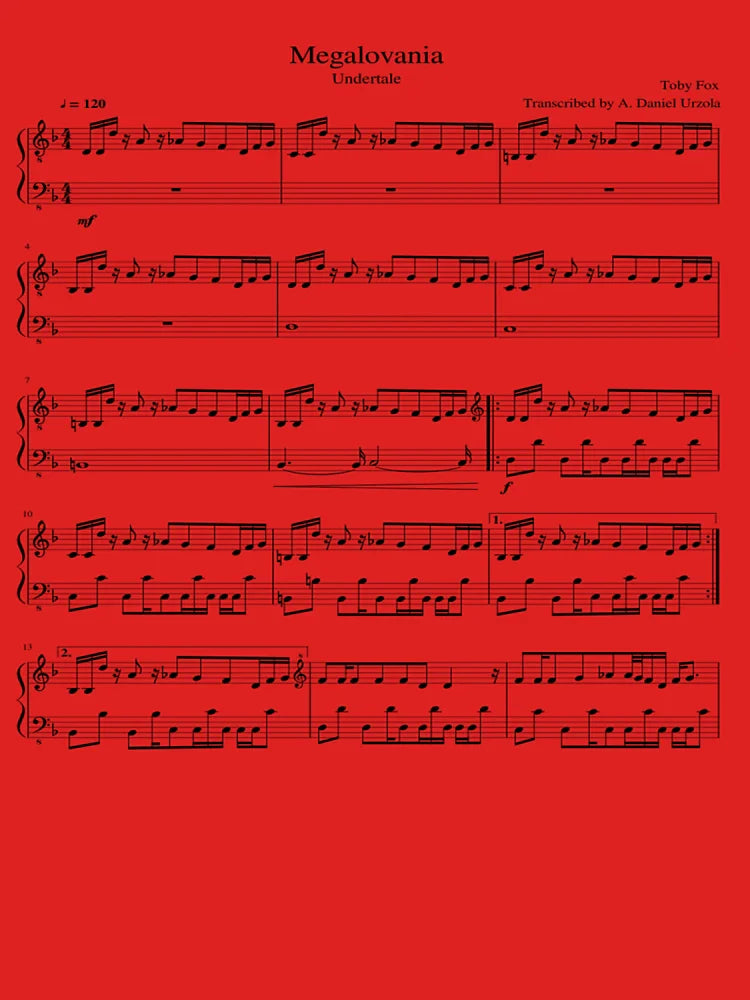 Megalovania Sheet Music Classic T-Shirt