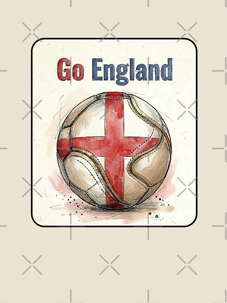 Go England Soccer Ball Flag  | English Football Fan Graphic Tee by PryntedLabs