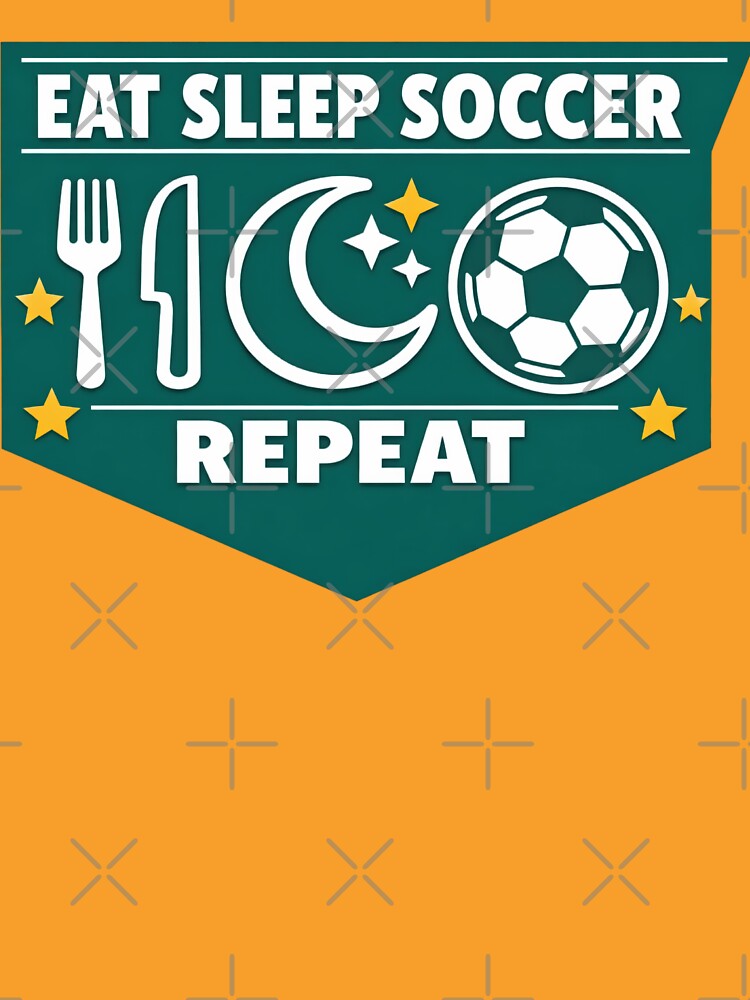Eat Sleep Soccer Repeat Bold Fan Gift Soccer Lover by BrickByDream