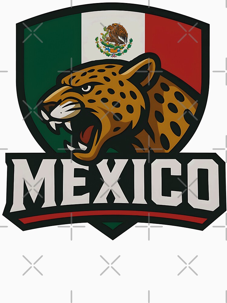 Mexico Jaguar Sports Logo T-Shirt – Mexican Flag Emblem | 2026 World Cup Fan by legendaryskins