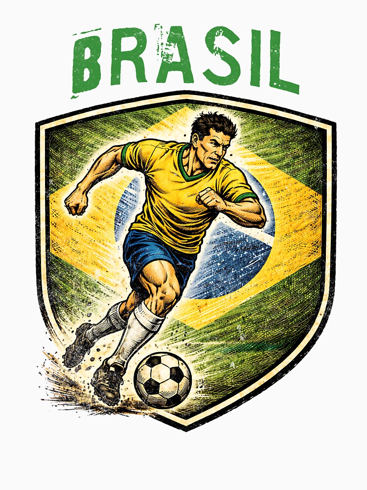 Vintage Brasil - 2026 Futbol Retro Style by Tee Nook