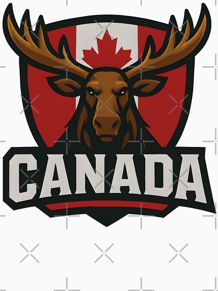 Canada Moose Sports T-Shirt | Canadian Flag Maple Leaf Emblem Tee | World Cup 2026 Fan by legendaryskins