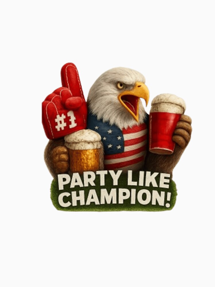Party Like a Champion! USA Eagle Fan StickerParty Like A Champion by Pixanova