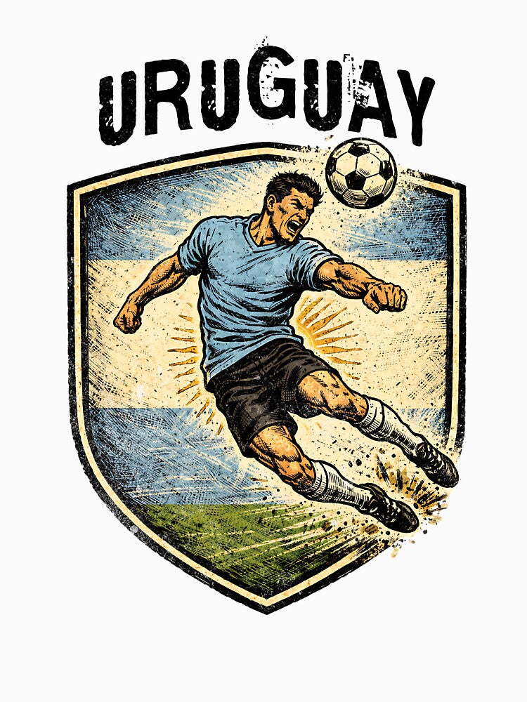 Vintage Uruguay - 2026 Futbol Retro Style by Tee Nook