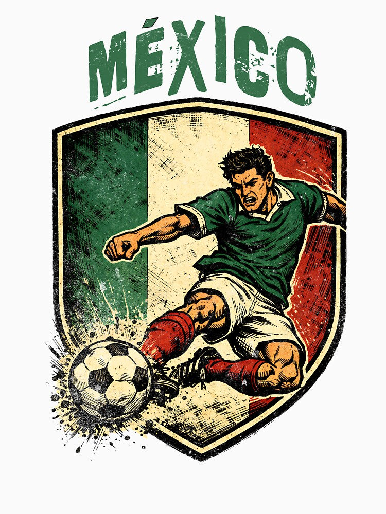Vintage México- 2026 Futbol Retro Style by Tee Nook