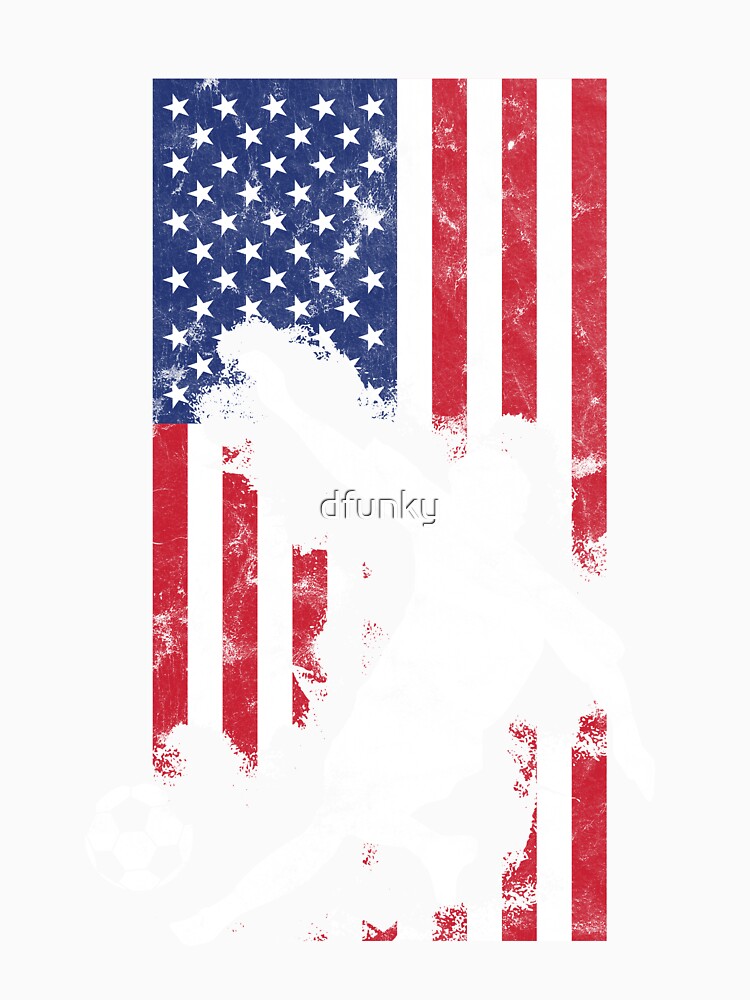 American Flag USA Soccer Lover Player Fan by dfunky
