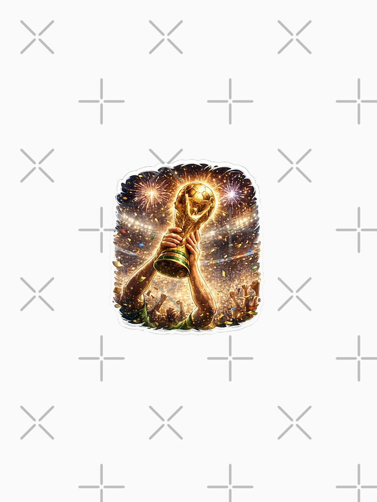 World Cup 2026 Trophy Sticker | Golden Championship Cup Victory Design by tradegooogle