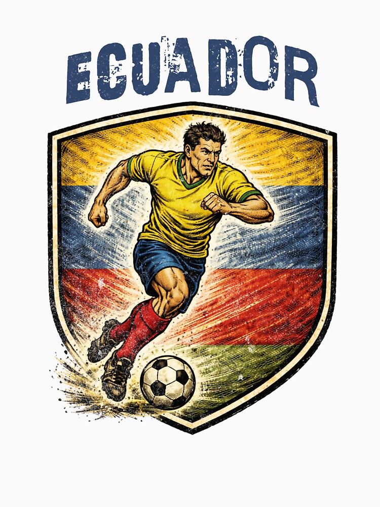 Vintage Ecuador - 2026 Futbol Retro Style by Tee Nook