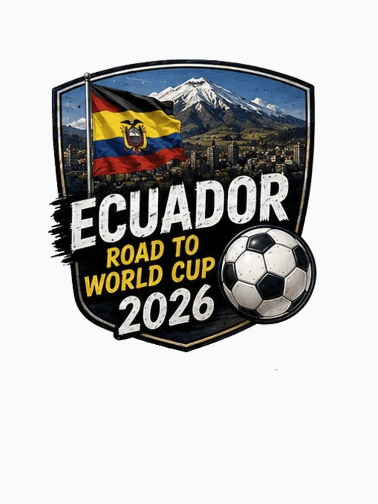 Ecuador World Cup 2026 Soccer Supporter Shield Design by Pixanova