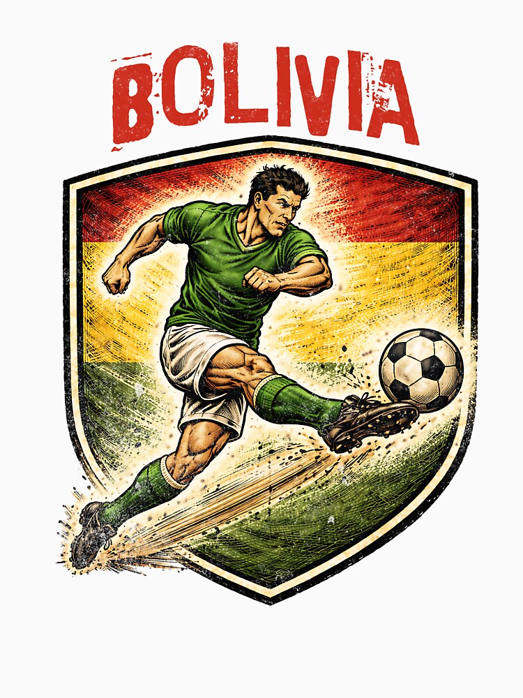 Vintage Bolivia - 2026 Futbol Retro Style by Tee Nook