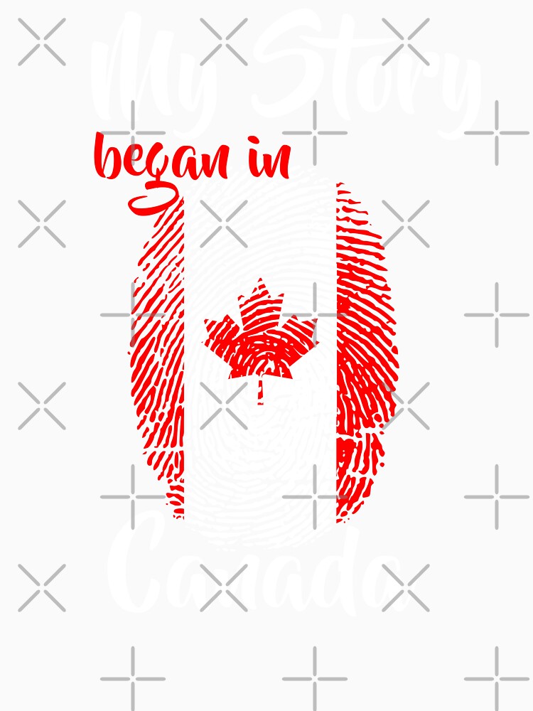 My story began in Canada Flag Fingerprint DNA Canadian by PartyShirts1