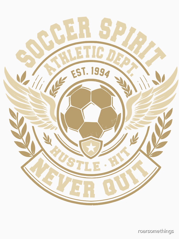 Soccer Spirit Distressed Vintage Athletic Crest For Sports Fans by roarsomethings
