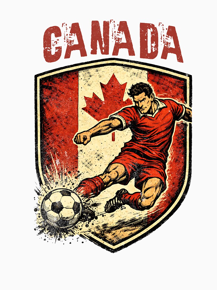 Vintage Canada - 2026 Futbol Retro Style by Tee Nook