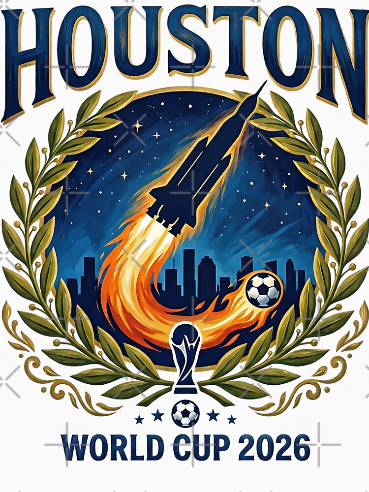 Houston World Cup 2026 Laurel Wreath Badge — Soccer Vibes by BrickByDream