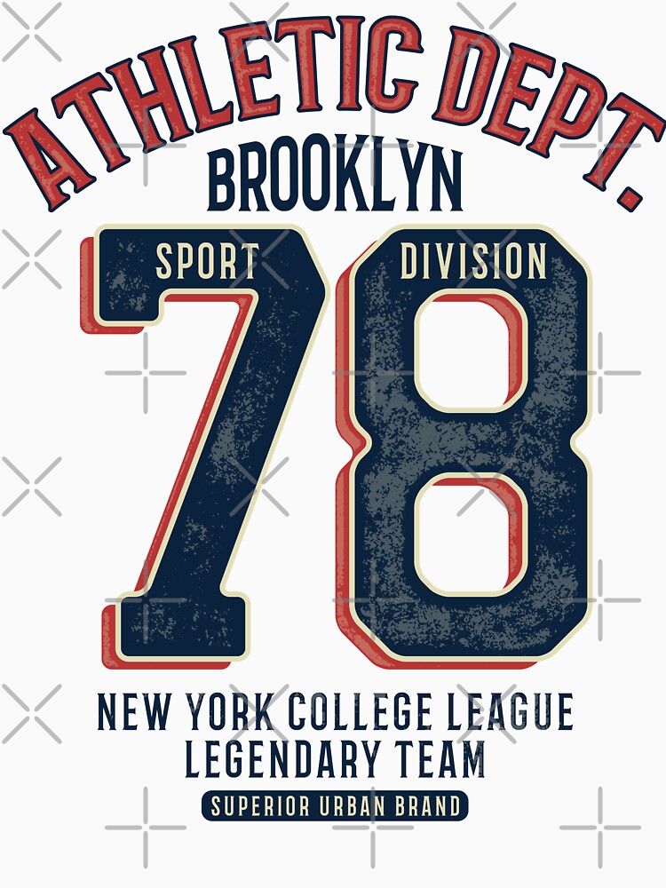 Athletic Wear, Brooklyn Sport Division, Vintage New York College Team Design by Mrunner