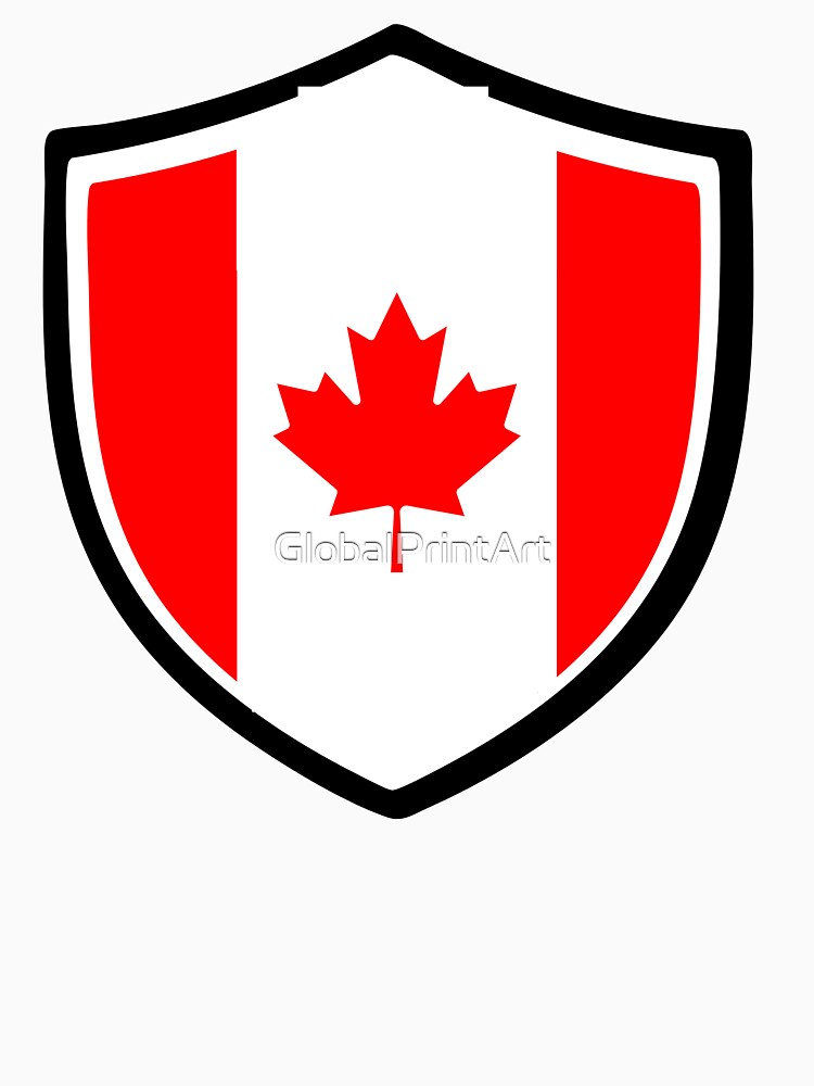 canada flag shield emblem graphic by GlobalPrintArt