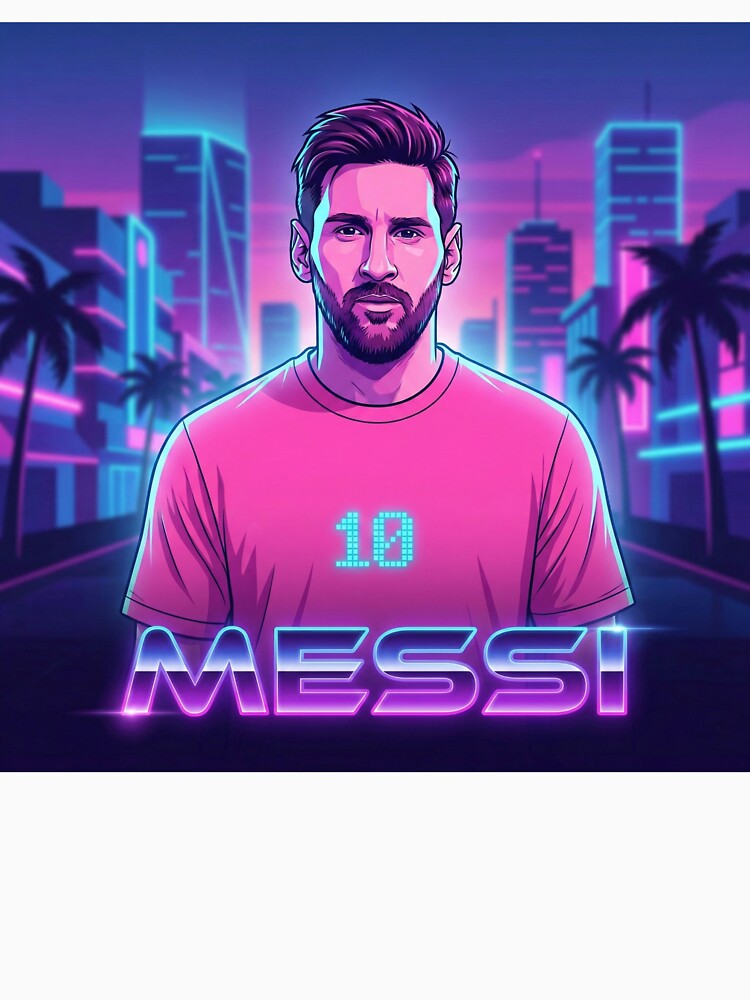 Inter Miami​ Football Legend Messi Cyberpunk Retro Futurist Design (Version 2) by Jesús Iachini