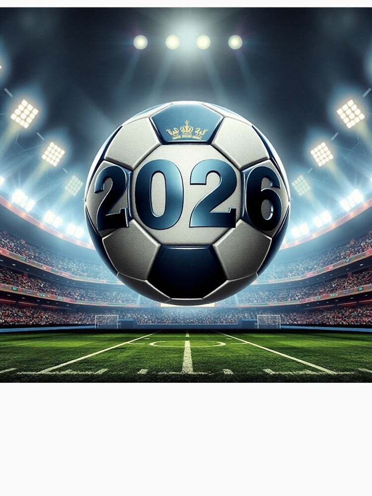 2026 Soccer Championship Stadium Metallic Soccer Ball Wallpaper by IntelliMindDesigns