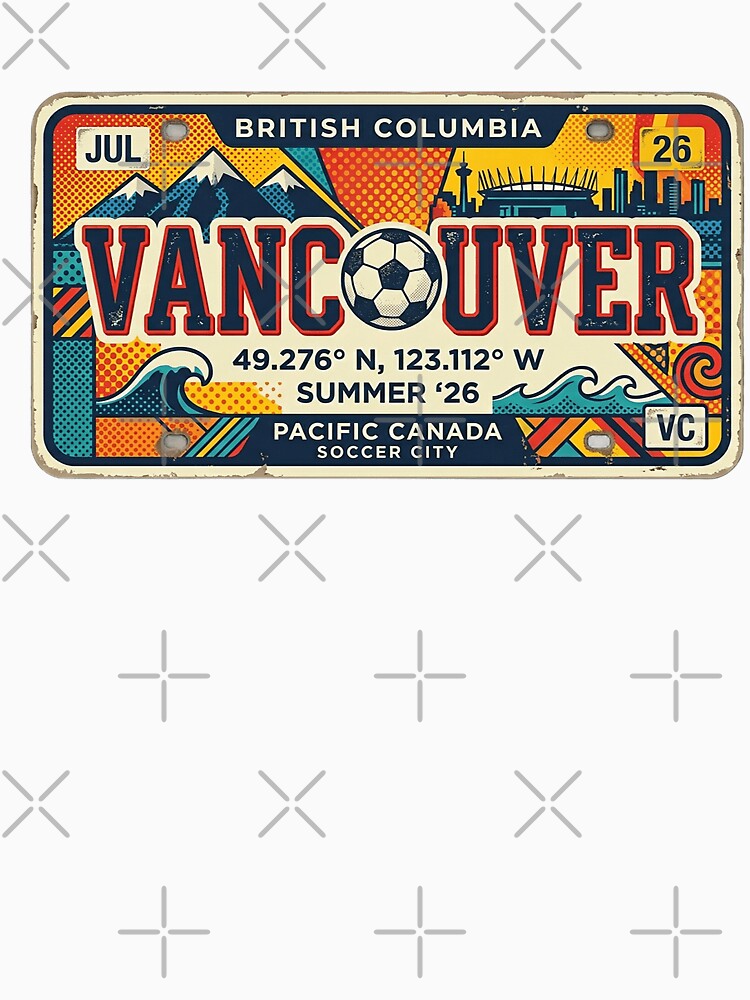 Vancouver 2026 Soccer City Retro License Plate by rygenr8