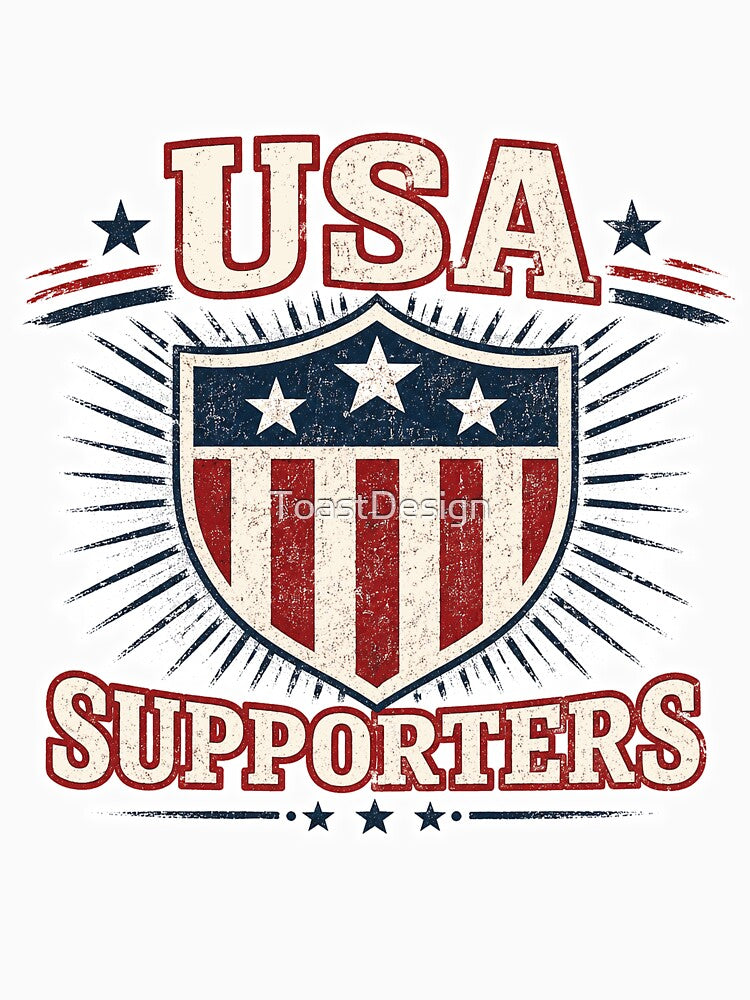 USA Supporters Shirt Vintage Soccer Tee World Cup 2026 American Football by ToastDesign