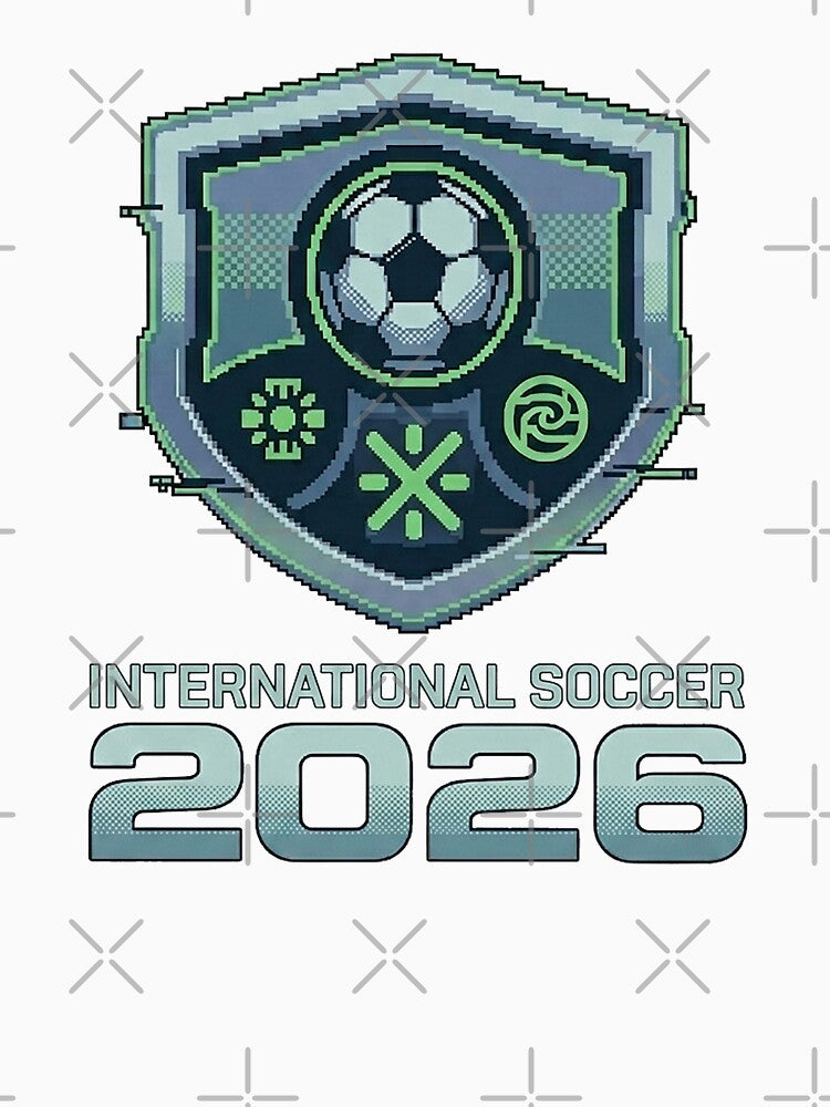 International Soccer 2026 Retro Pixel Glitch Crest by rygenr8