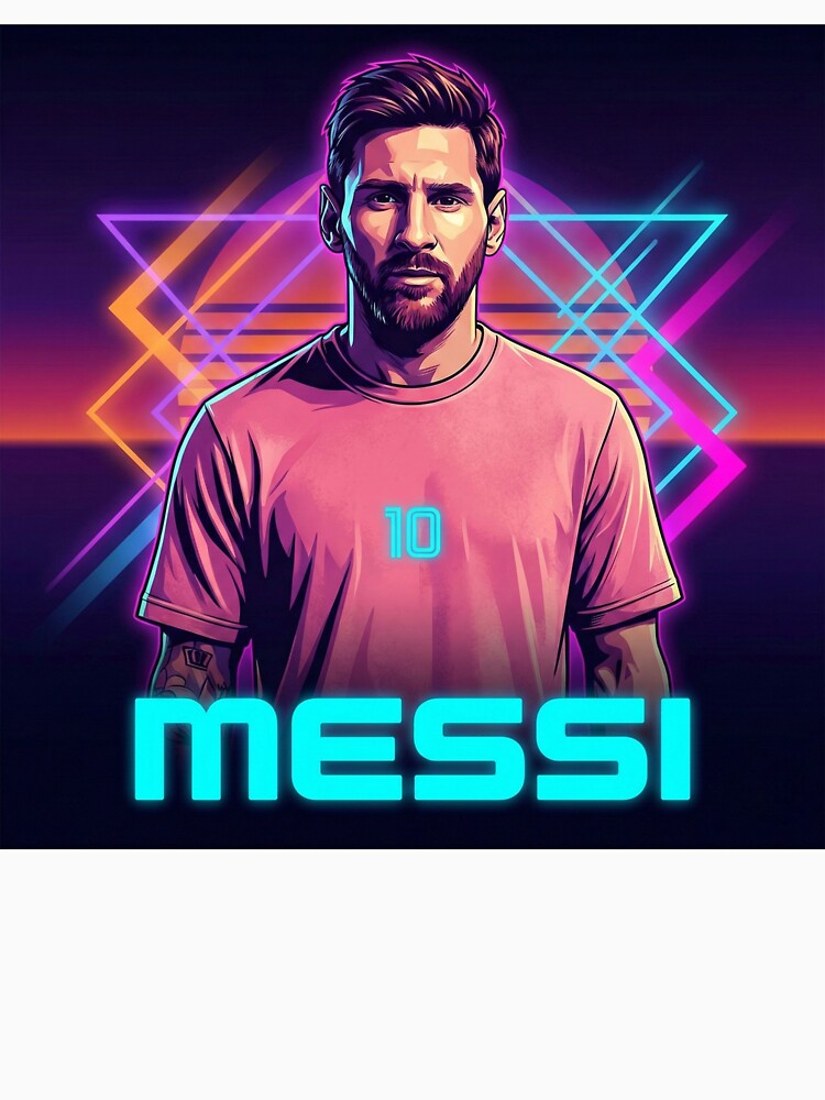 Inter Miami​ Football Legend Messi Cyberpunk Retro Futurist Design (Version 5) by Jesús Iachini