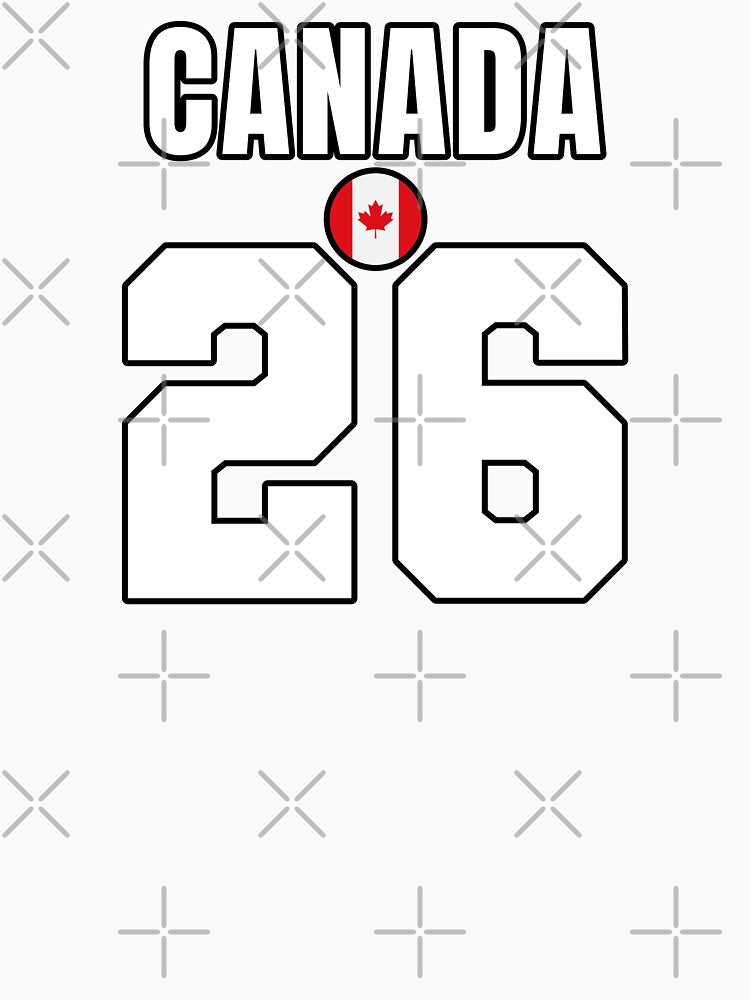 Canada 26 Football Shirt Style Design – Canada National Team Apparel by The Hairy Melon