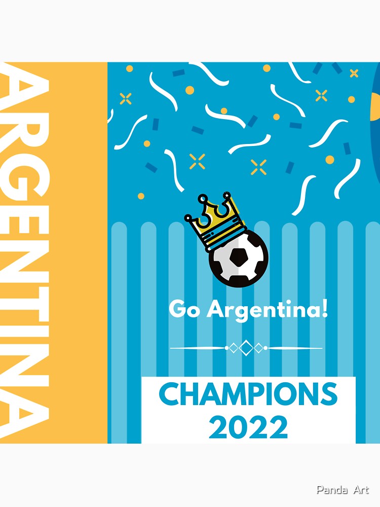 congratulations argentina soccer fifa worldcup champions 2022 by Panda  Art