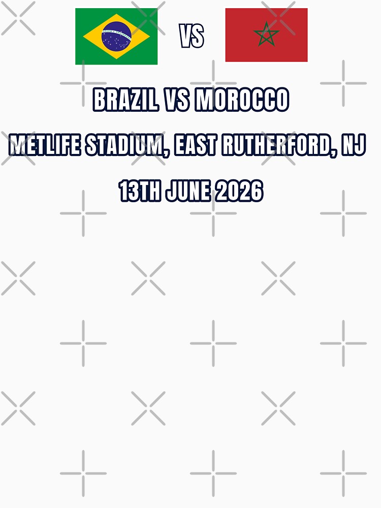 Brazil vs Morocco 13 June 2026 – Football Match Design East Rutherford by The Hairy Melon