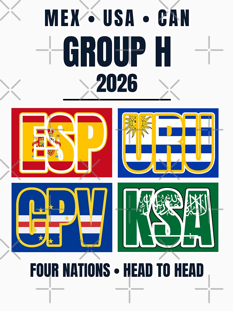 Group H 2026 Soccer Football Shirt Spain Uruguay Saudi Arabia Cape Verde World Tournament by The Hairy Melon