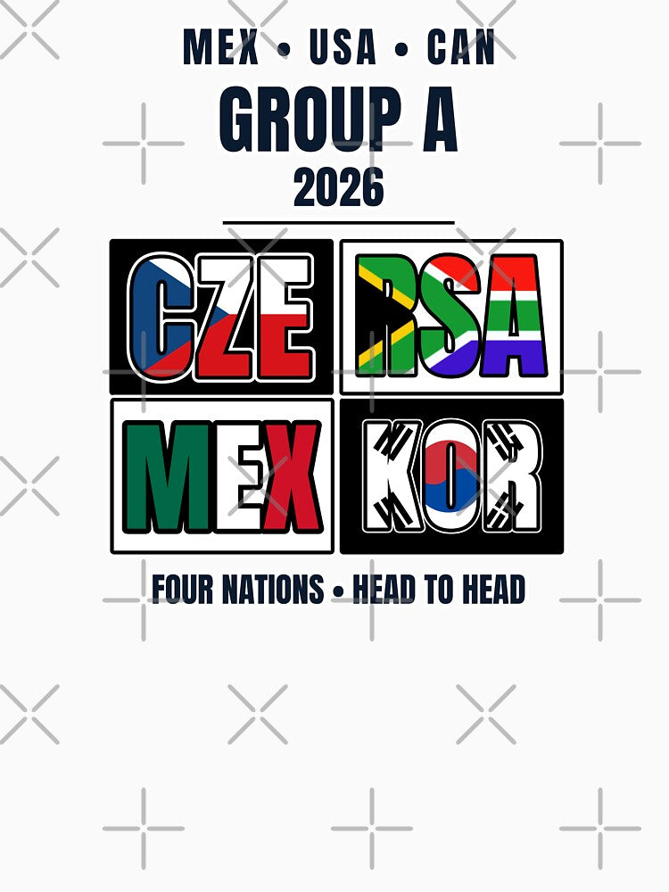 Group A Football 2026 Shirt – International Tournament Fan Design – Four Nations Head to Head by The Hairy Melon