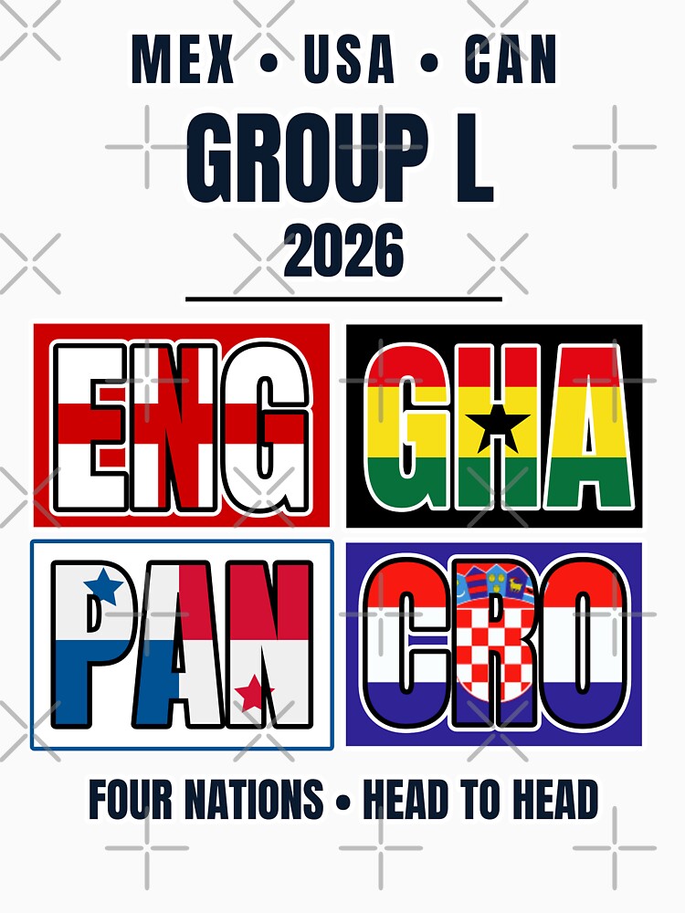 Group L 2026 Soccer Football Shirt England Ghana Panama Croatia World Tournament by The Hairy Melon