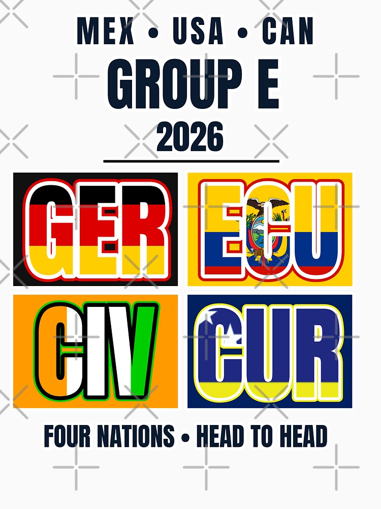 Group E 2026 Soccer Football Shirt Germany Ecuador Ivory Coast Curacao World Tournament by The Hairy Melon