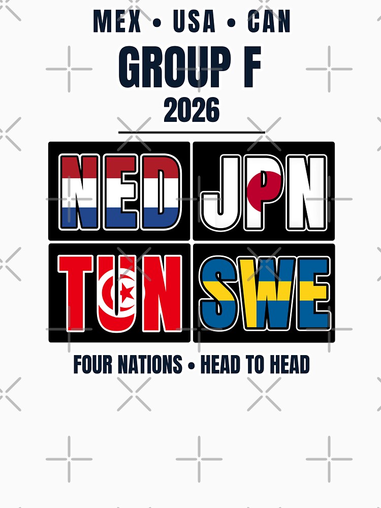 Group F 2026 Soccer Football Shirt Netherlands Japan Tunisia Sweden World Tournament by The Hairy Melon