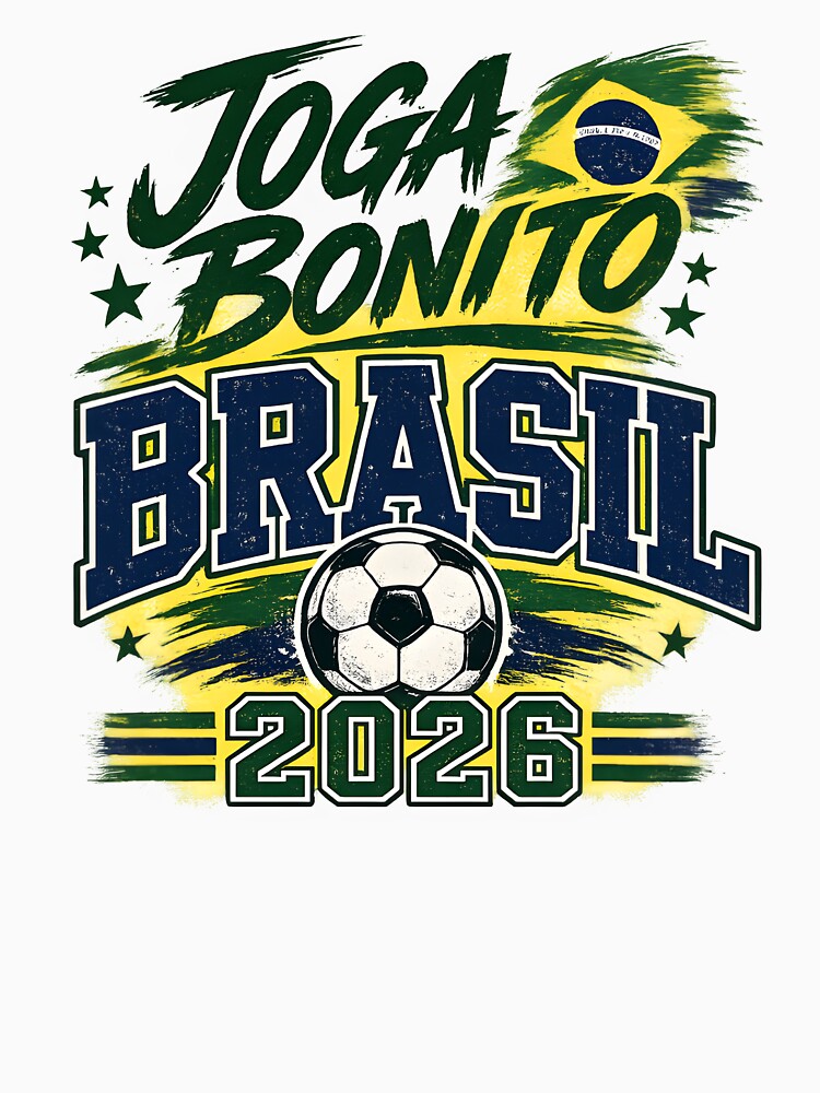 Brasil 2026 Joga Bonito Shirt Yellow Brazil Soccer Jersey Style Futebol Fan Design by Martin's_Design