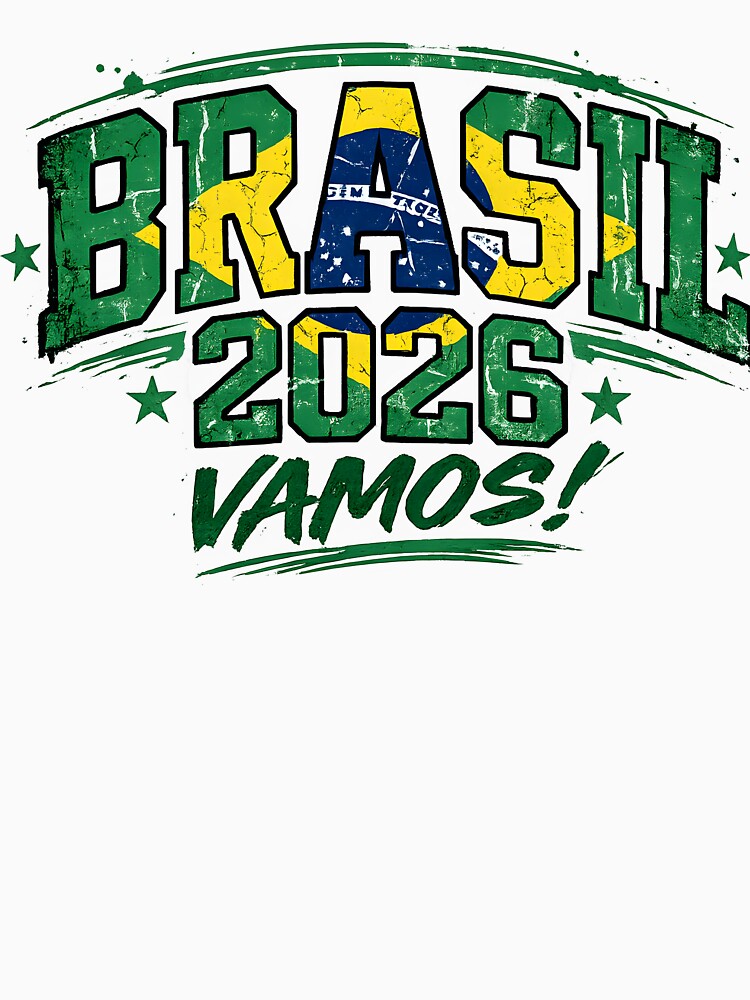 Brasil 2026 Vamos Soccer Shirt Brazil Football Fan Futebol Pride Patriotic Design by Martin's_Design