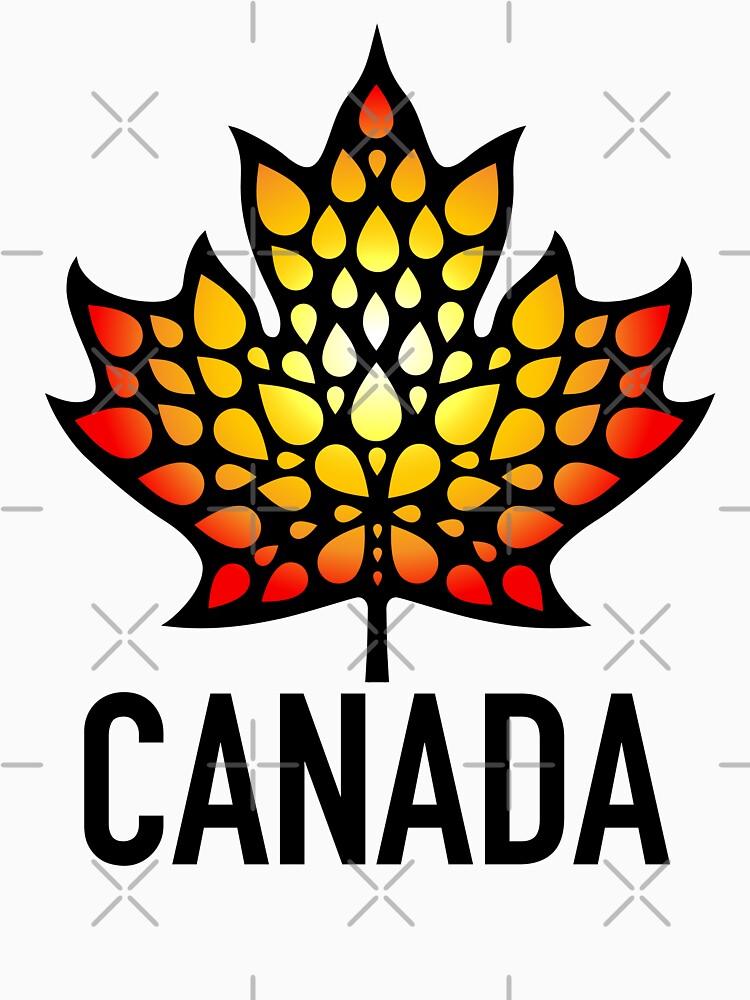CANADA GLOWING PRIDE MAPLE LEAF NO BACKGROUND by Great Canadian Collective