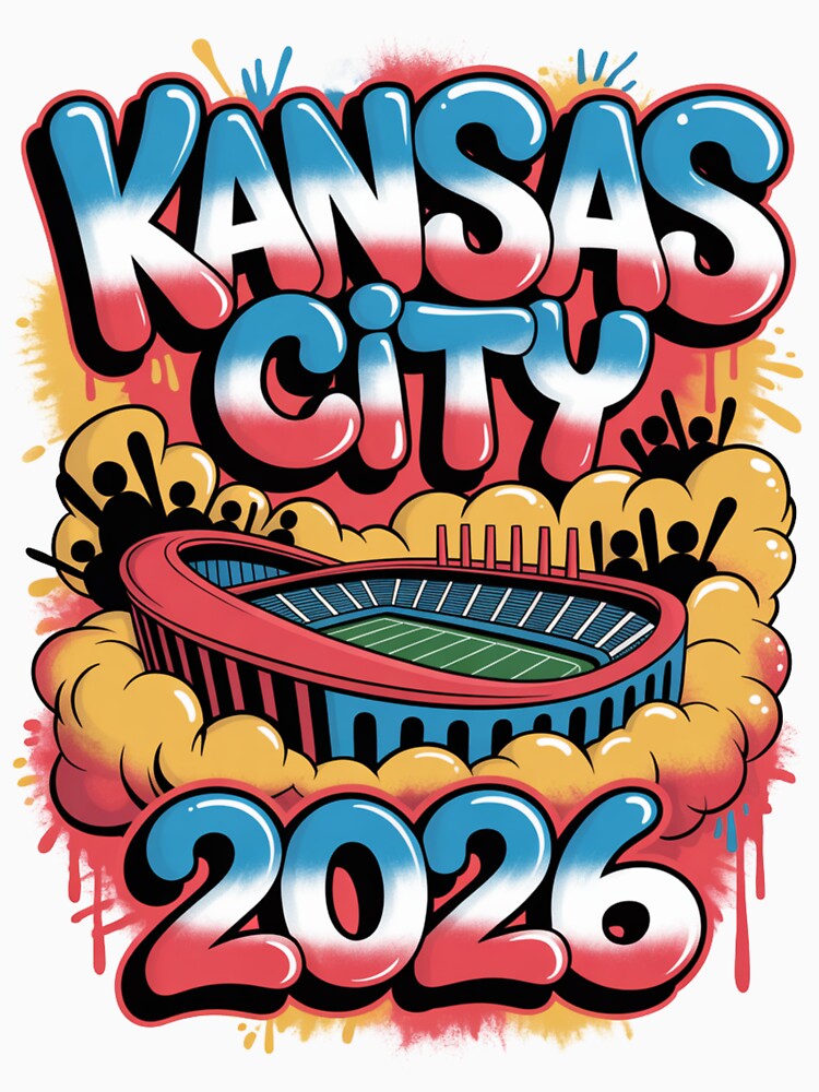 Kansas City 2026 Arrowhead Stadium Football T-Shirt V6 by DarylWelsh2024