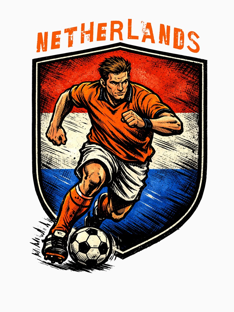 Netherlands - 2026 Futbol Retro Style by Tee Nook
