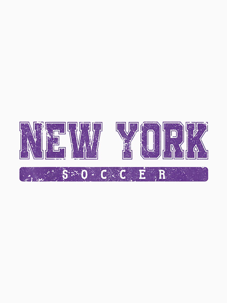 New York Soccer Purple Vintage Text by MollyLYork