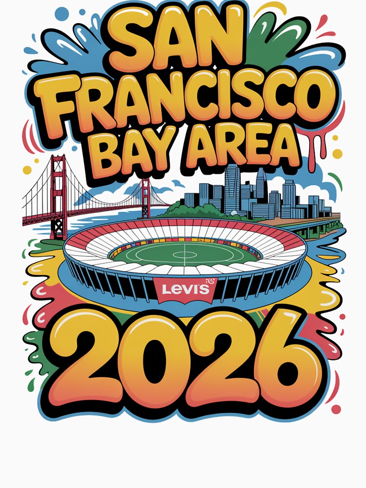 San Francisco Bay Area Golden Gate Stadium T-Shirt V6 by DarylWelsh2024