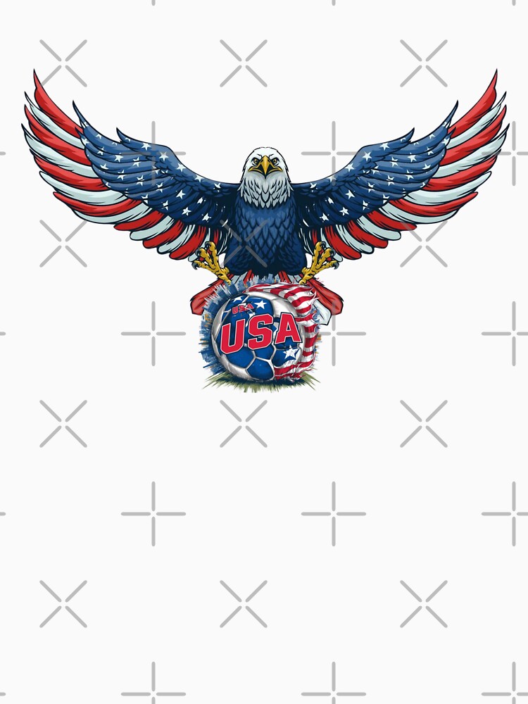 Patriotic USA Soccer Eagle Pop Art - Retro Football 2026 by ZIKI VI