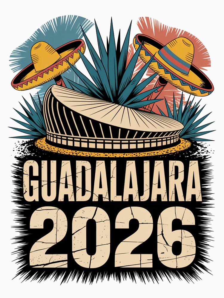 Guadalajara 2026  Mexico Football Soccer Souvenir T-Shirt V15 by DarylWelsh2024