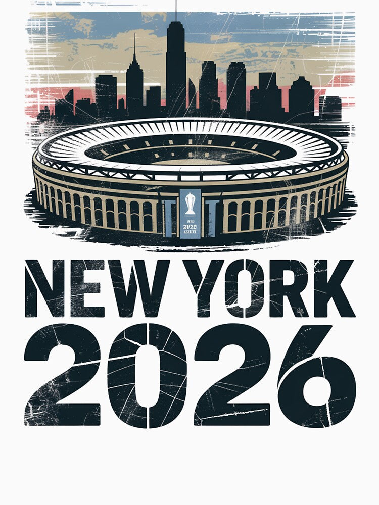 New York 2026 MetLife Stadium Skyline T-Shirt V8 by DarylWelsh2024