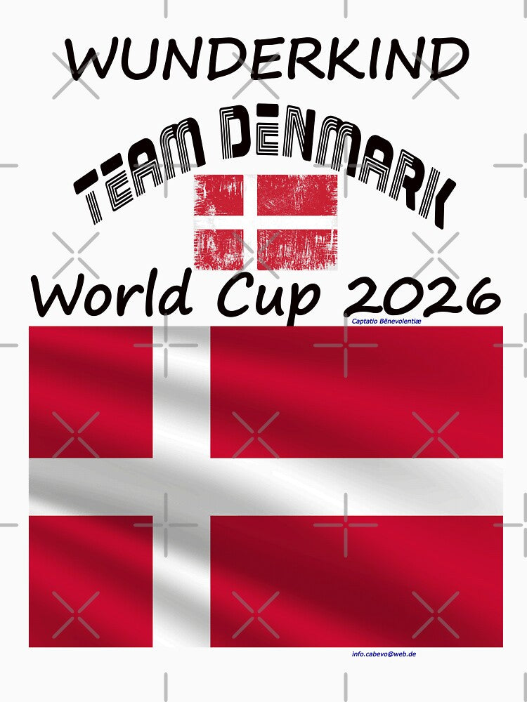 Denmark Fan T‑Shirt world Soccer Cup 2026 DK outfit by cabevo