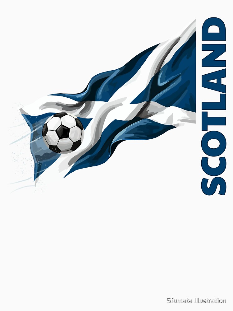Scotland Flag and Soccer Ball by Sfumata Illustration