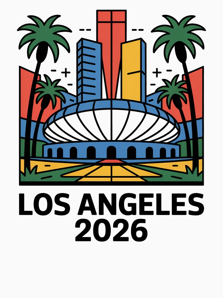Los Angeles 2026 Palm Tree Sunset T-Shirt V20 by DarylWelsh2024