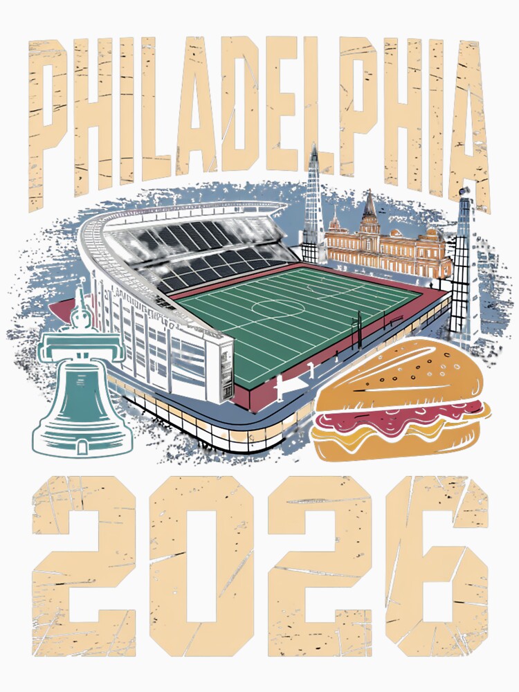 Philadelphia 2026 Liberty Bell Stadium Cheesesteak T-Shirt V19 by DarylWelsh2024