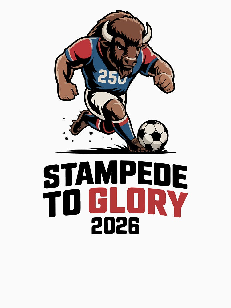 Buffalo Soccer Mascot Stampede To Glory 2026 USA 250 by PixelWaveBD